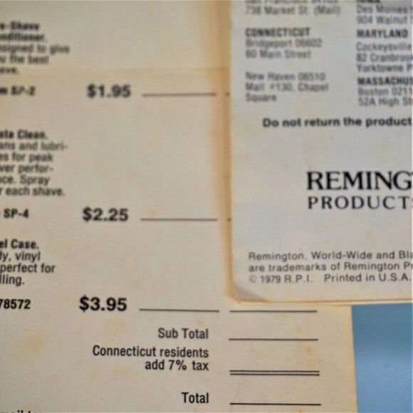 REMINGTON Use and Care Manual Only Triple Head Electric Shaver 1979 - Picture 3 of 4